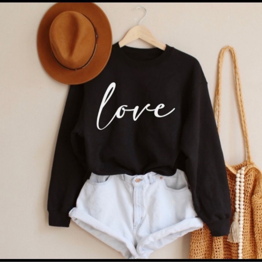Valentine’s Day Black Love Sweatshirt